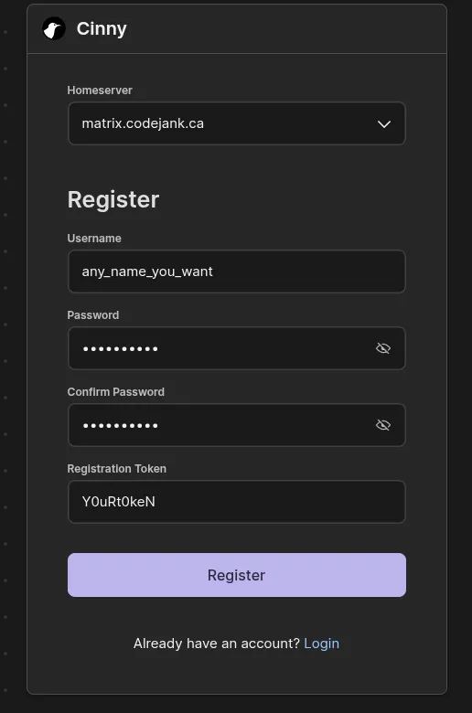 Cinny Register